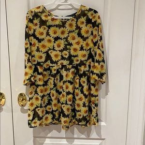 Sunflower Print Dress